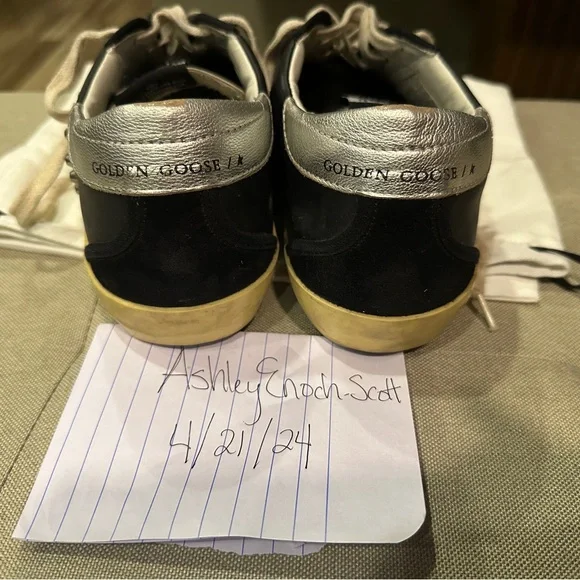 Golden Goose Super-Star size 40 EUC Black/Silver - Picture 10 of 12
